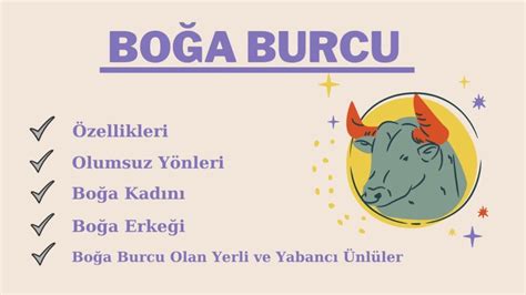Boğa Burç Özellikleri