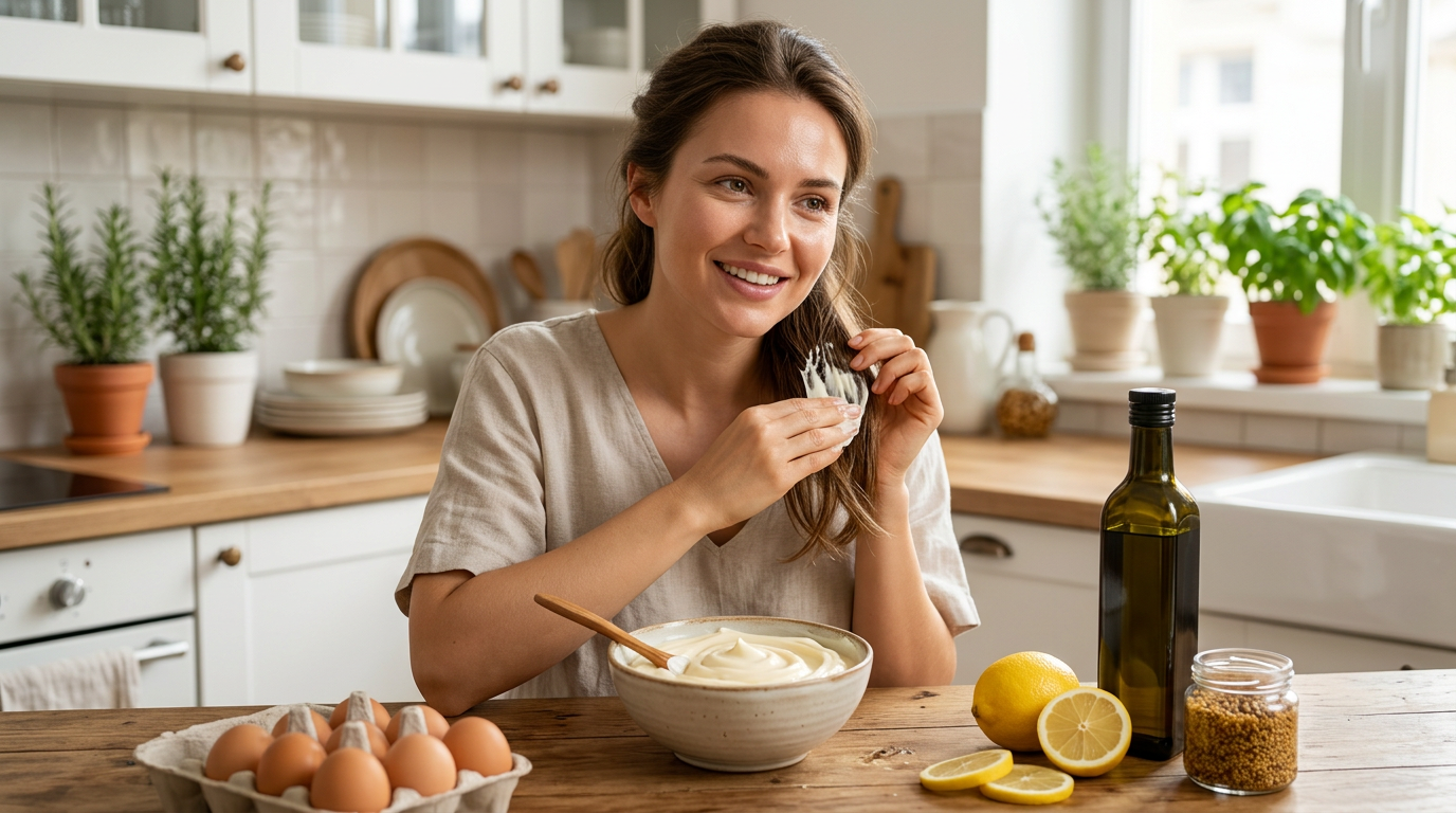 EVDE MAYONEZ MASKESİ NASIL YAPILIR?