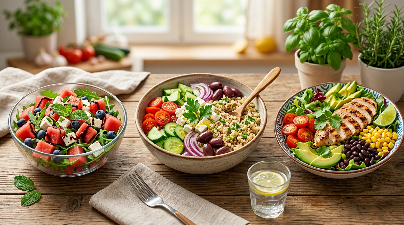 En İyi Yazlık 3 Diyet Salata Tarifi